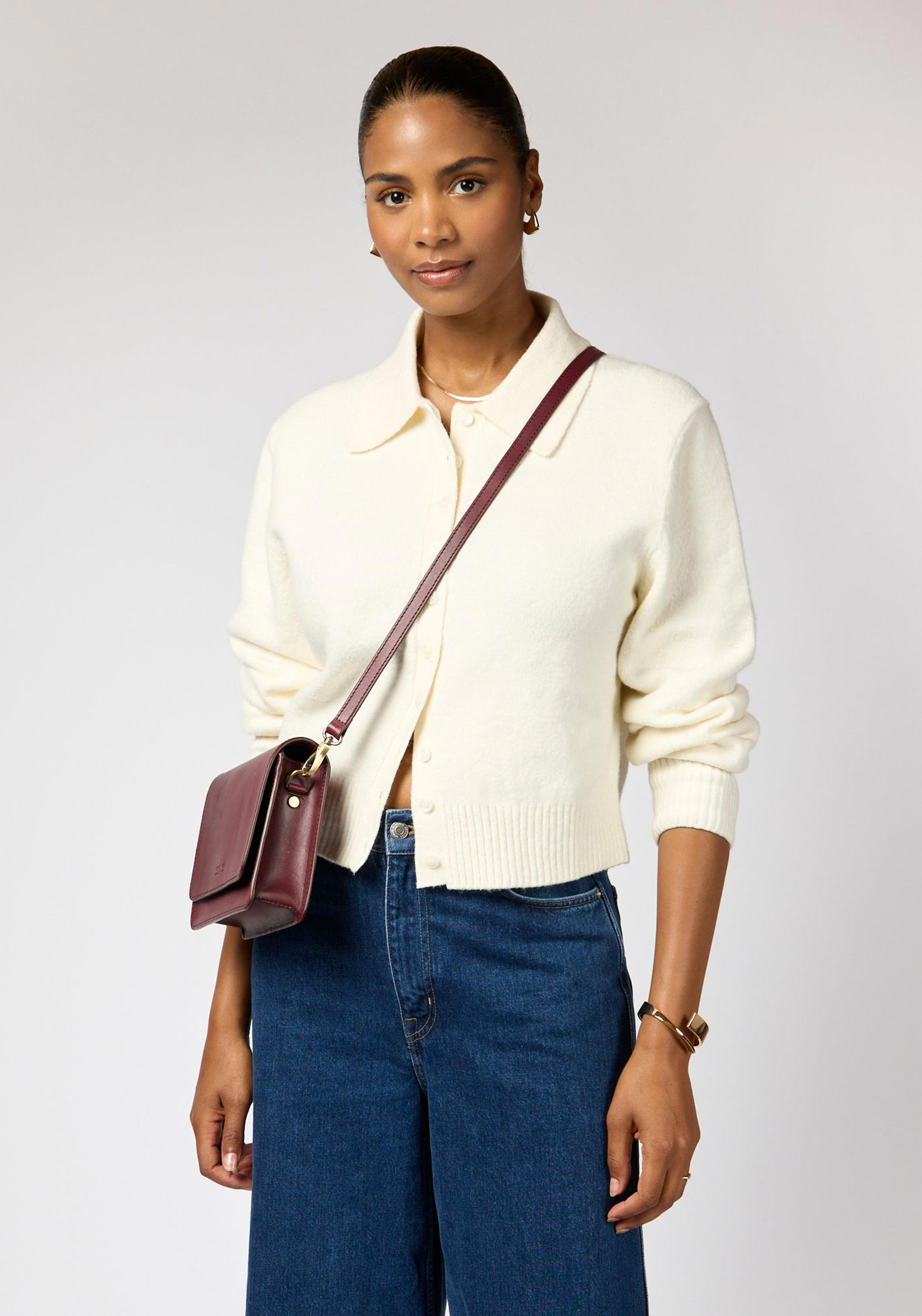 O My Bag Handtasche Audrey Mini Classic Leather Dark Cherry