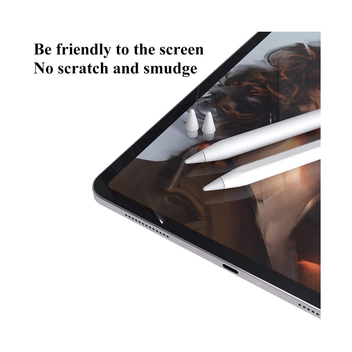 Erstatnings-tupp for Apple Pencil 1 og 2 White