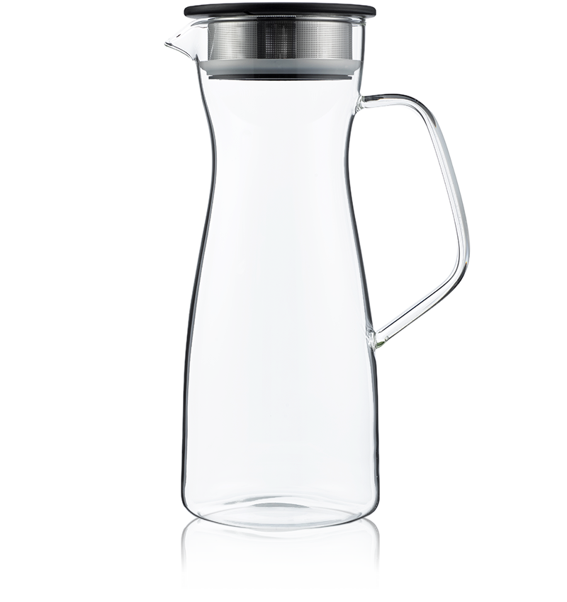 Carafe &agrave; th&eacute; glac&eacute; en verre 1,10L-T.TOTEM Noir