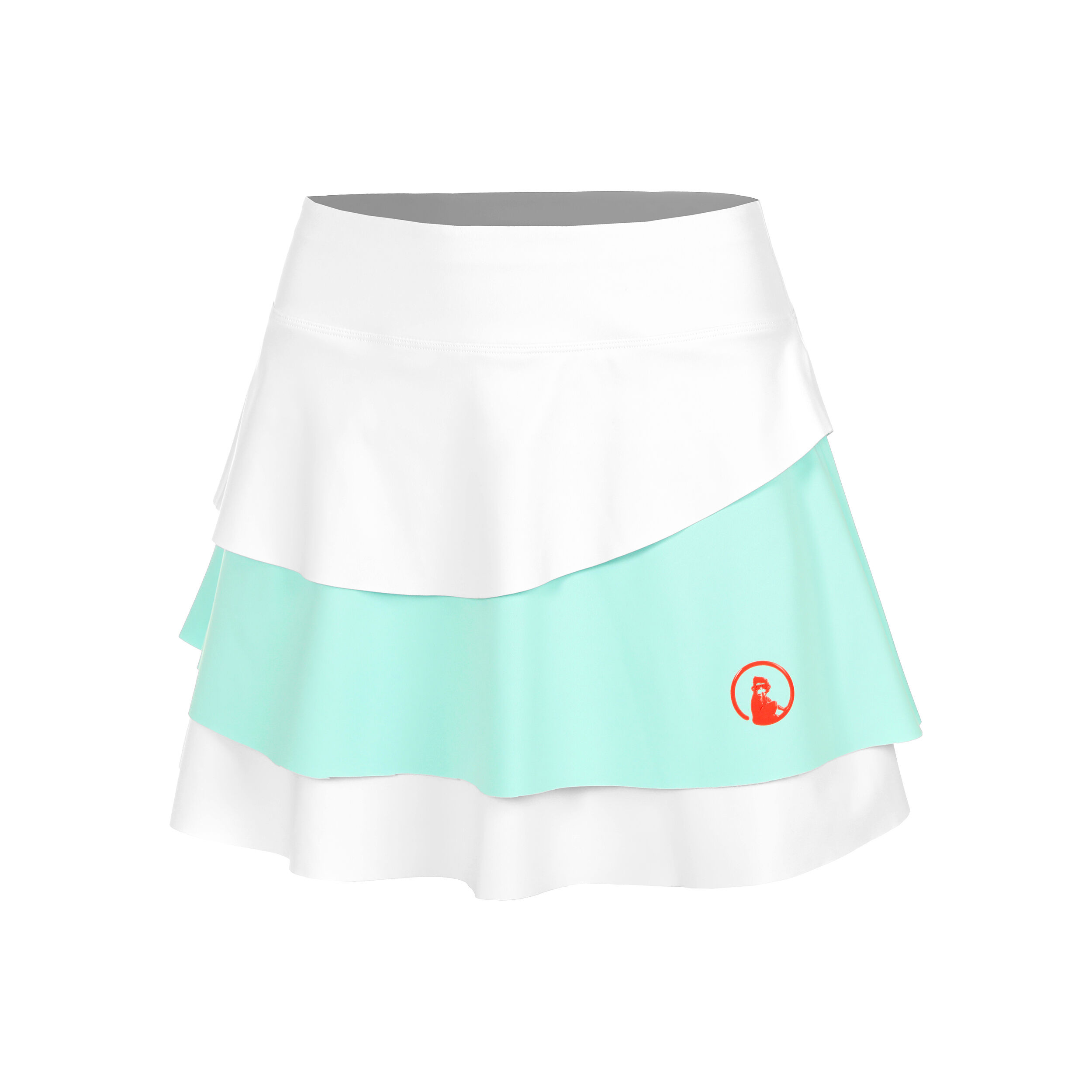 Quiet Please Wild Flounce Jupe Femmes - Blanc , Turquoise