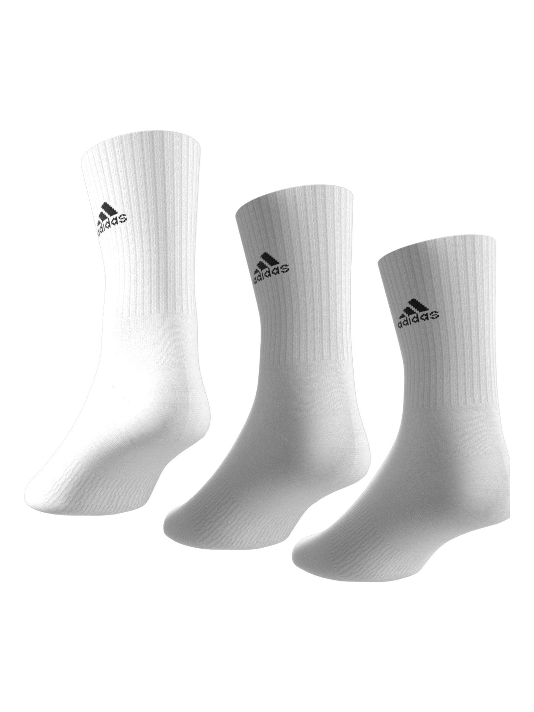 Duivenwit - Verpakking van 3 - Verpakking van 3 zachte adidas crew sokken