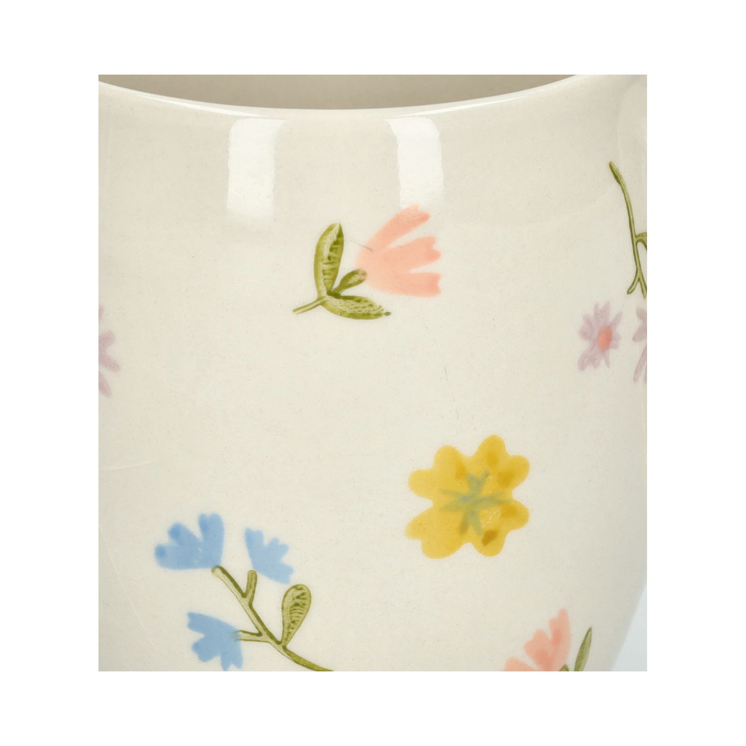 Theemok, steengoed, kleine bloemetjes, Ø 9,5 cm