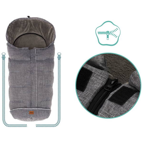 fillikidfillikid   Fusssack Kibo hellgrau melange