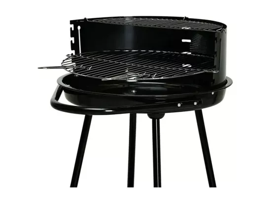 Barbecue à charbon D51 semi ouvert avec roues