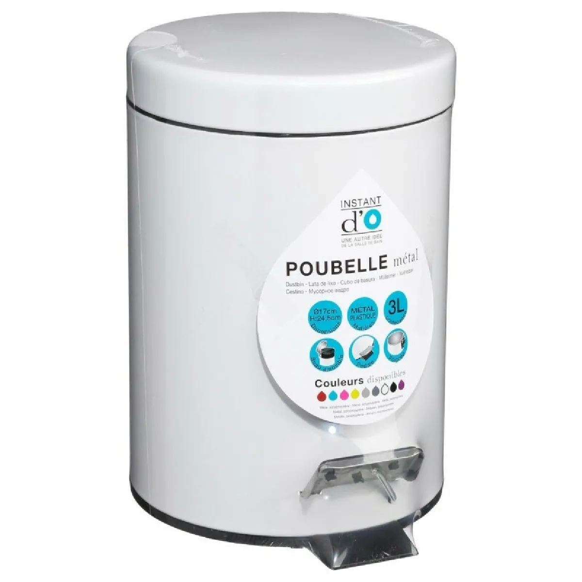 Poubelle Couleur 3L