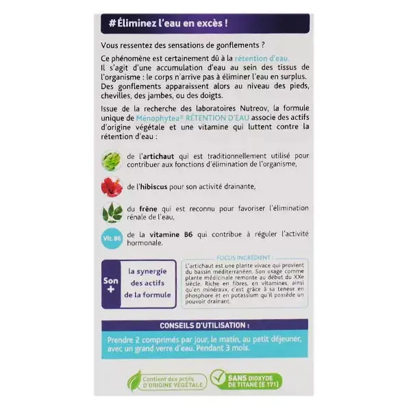 Nutreov Physcience Menophytea Retenção de Líquidos 60 comprimidos