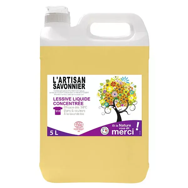 Detergente líquido concentrado para roupas L'Artisan Savonnier 5L