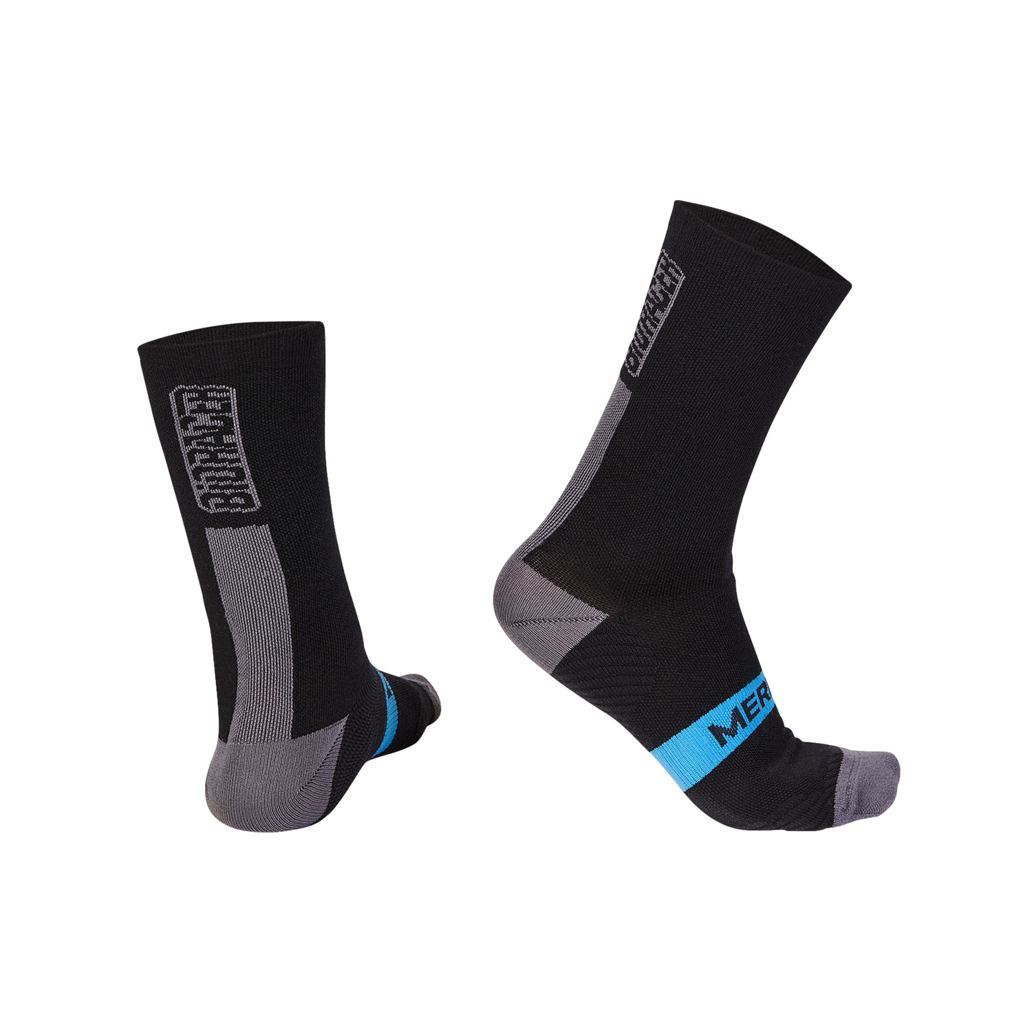 Bioracer Merino vinter strømper sort/blå