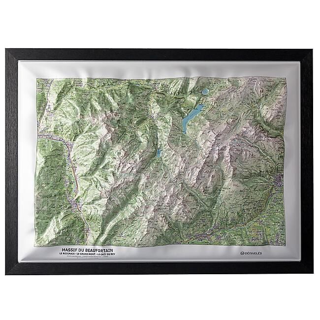 CARTE EN RELIEF MASSIF DU BEAUFORTAIN