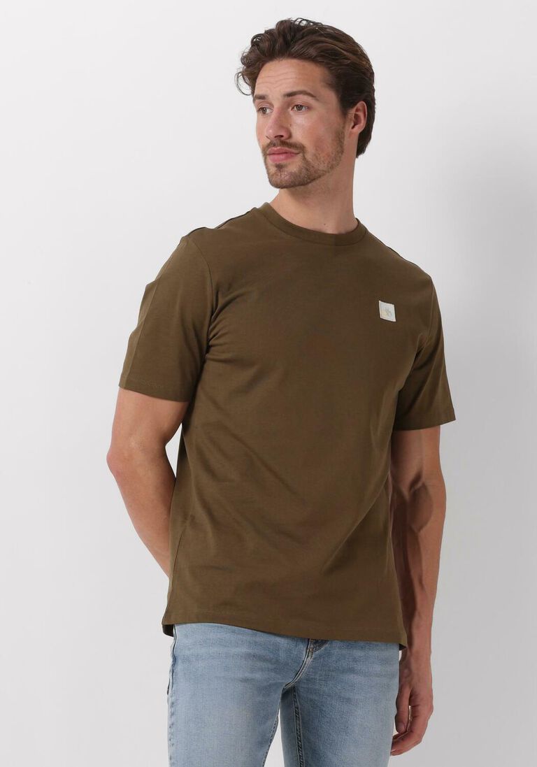 SCOTCH & SODA groene scotch & soda t-shirt essential logo badge t-shirt