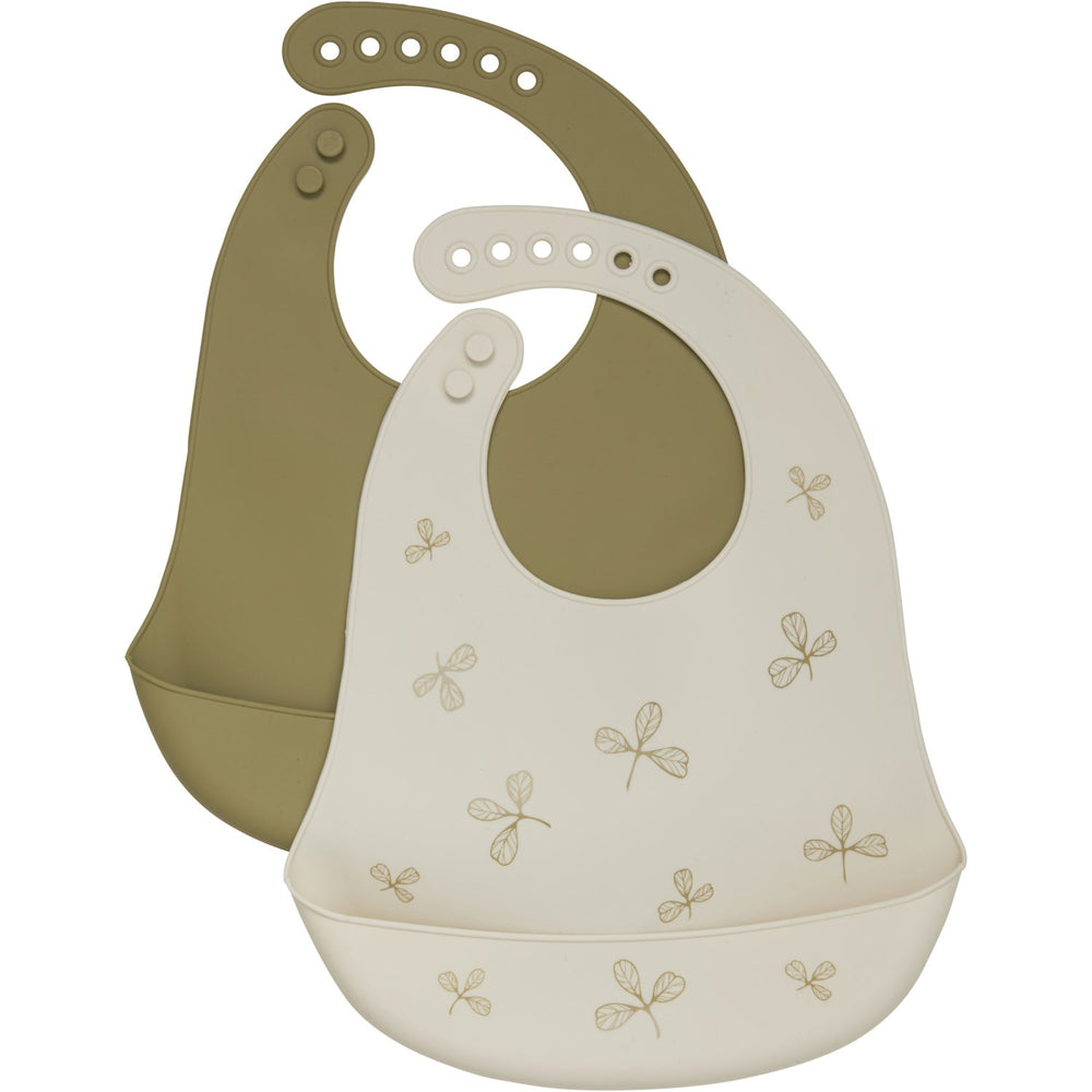 Køb CeLaVi Khaki Silicon Hagesmæk (2-Pack)