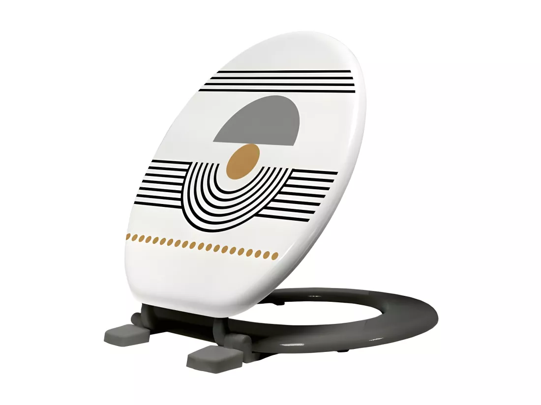 Abattant WC 37 x 47 cm Memphis - MDF Imprimé