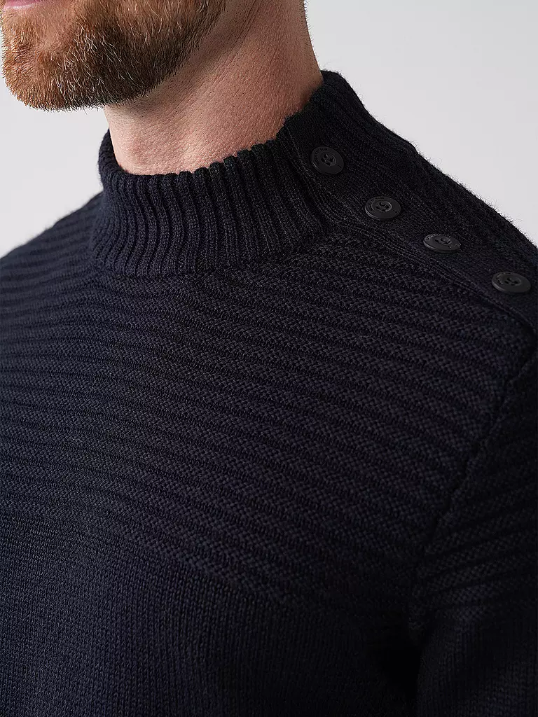 BUTCHER OF BLUE Pullover MORRIS MOCK blau