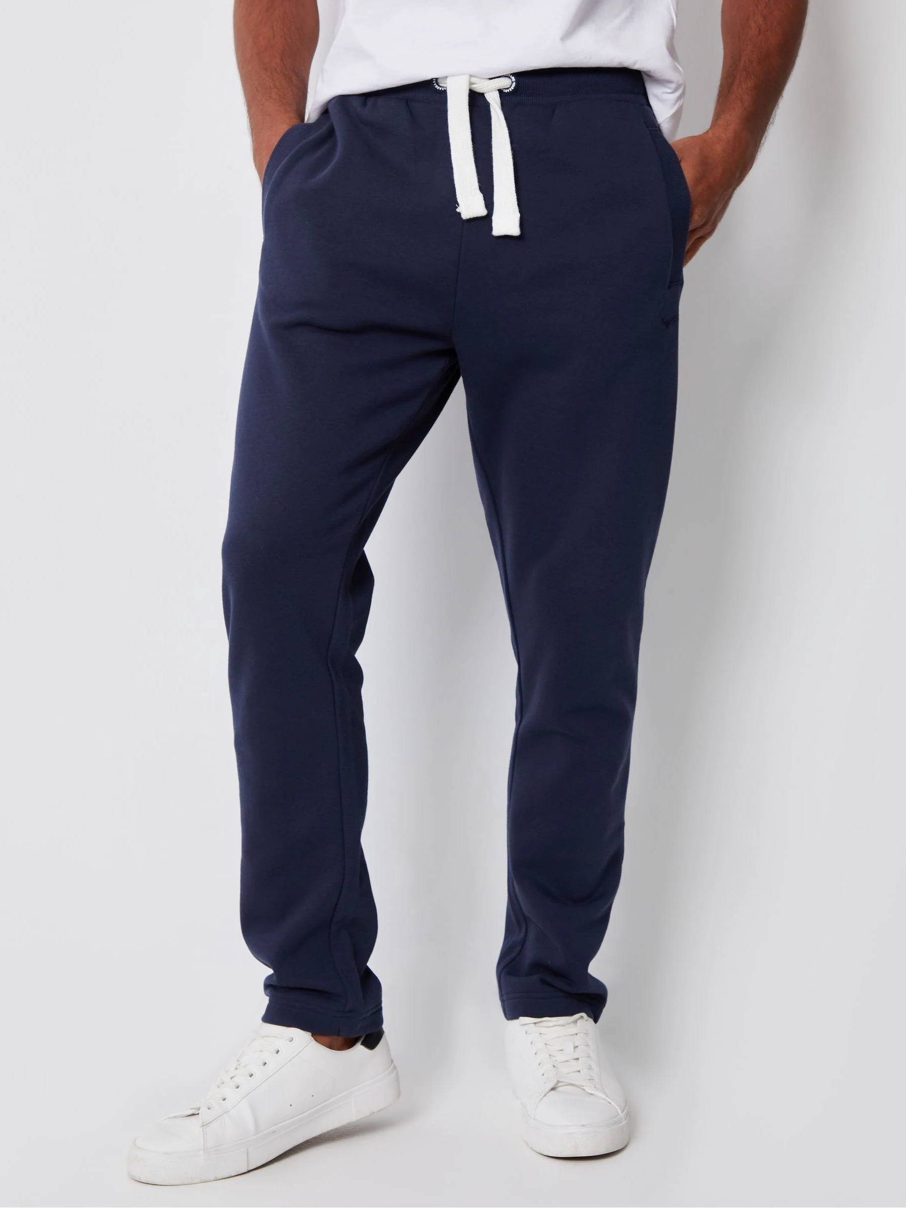 Donkerblauw - Threadbare joggingbroek met rechte pijpen