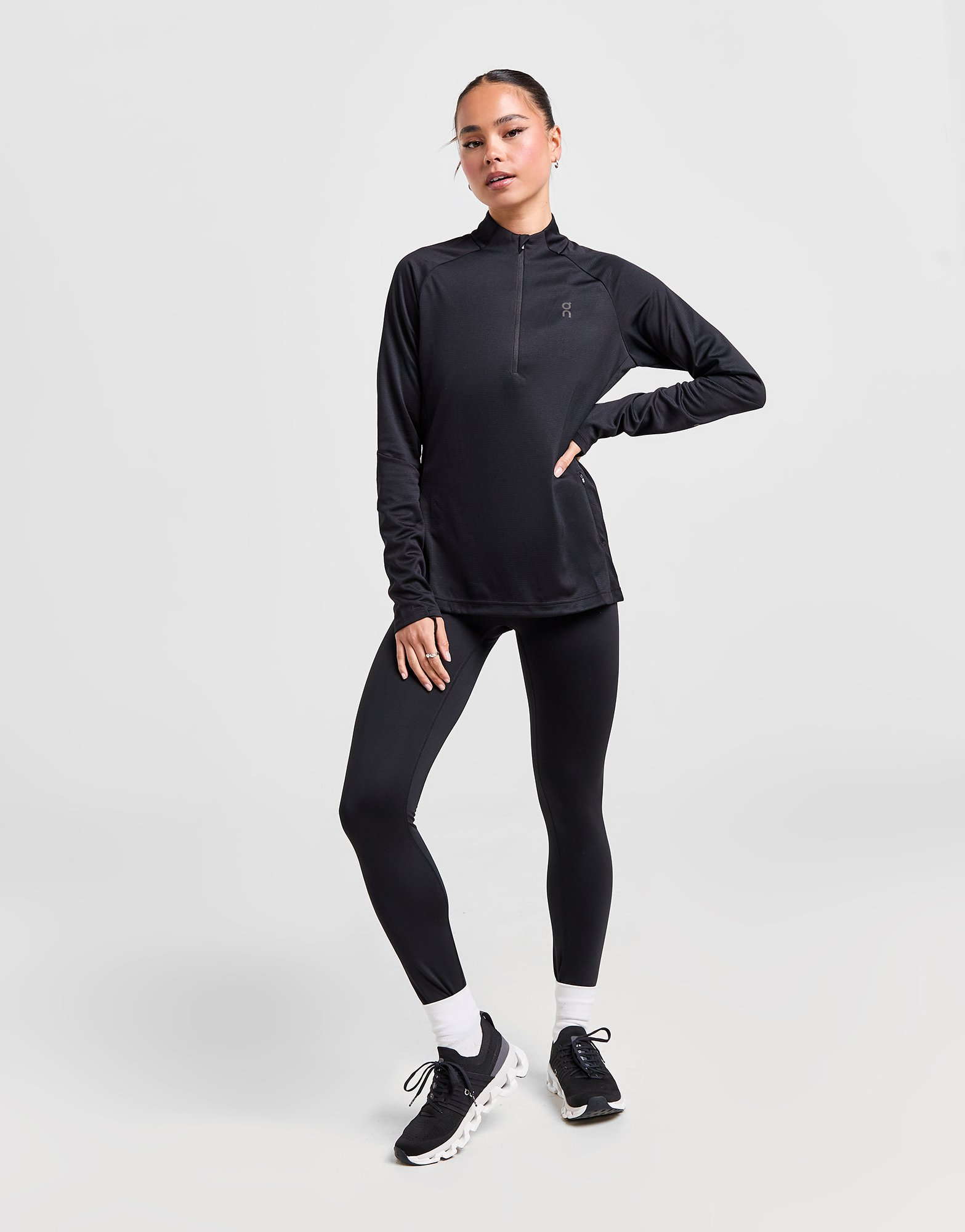 On Running Haut Zippé Climate Femme