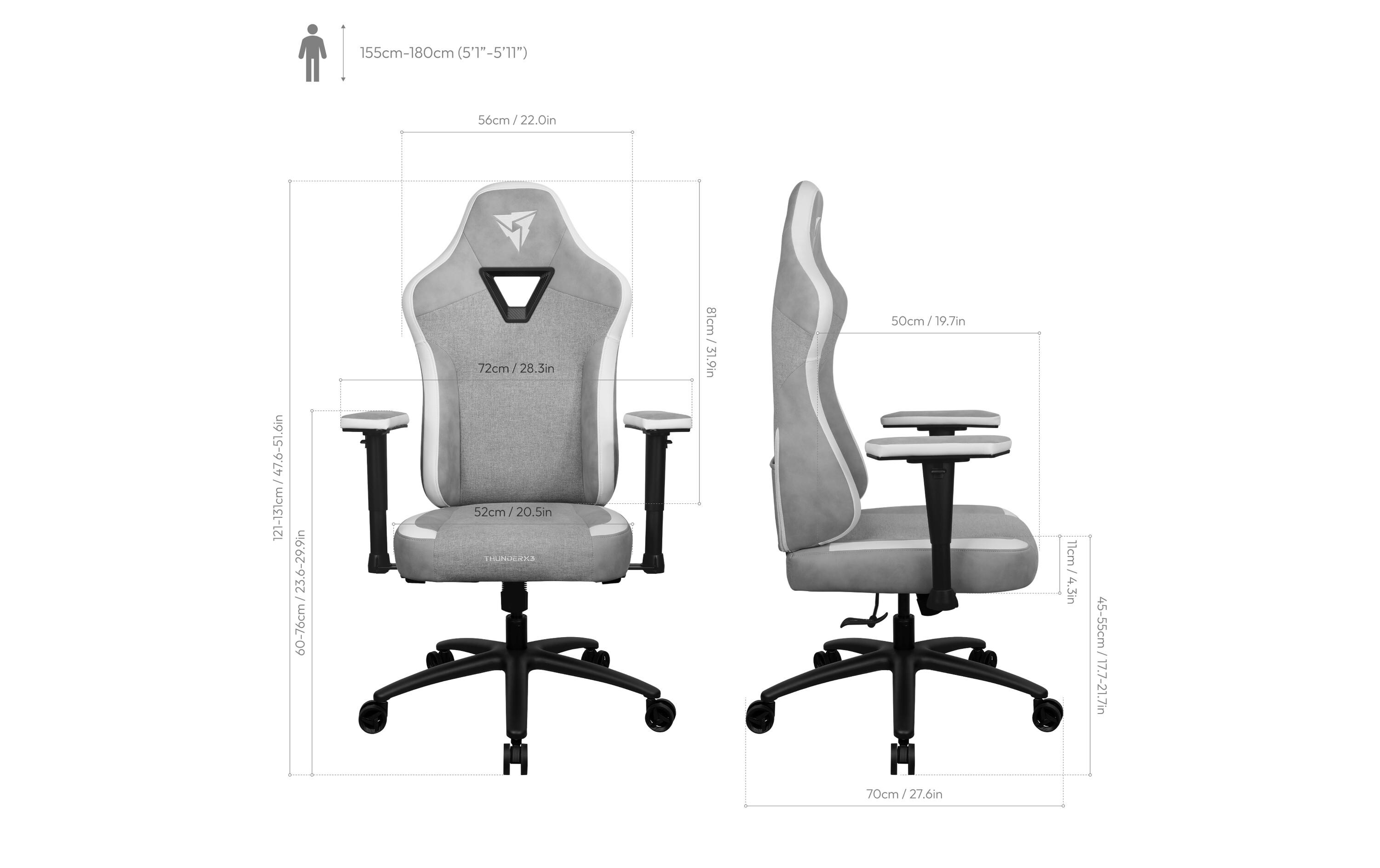 Gaming-Stuhl EAZE Loft Grau<br>Ergonomischer Gaming-Stuhl