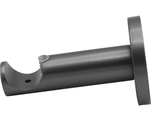 Enkelsporige wandbeugel voor Rivoli, antraciet, Ø 20 mm, 6,5 cm lang
