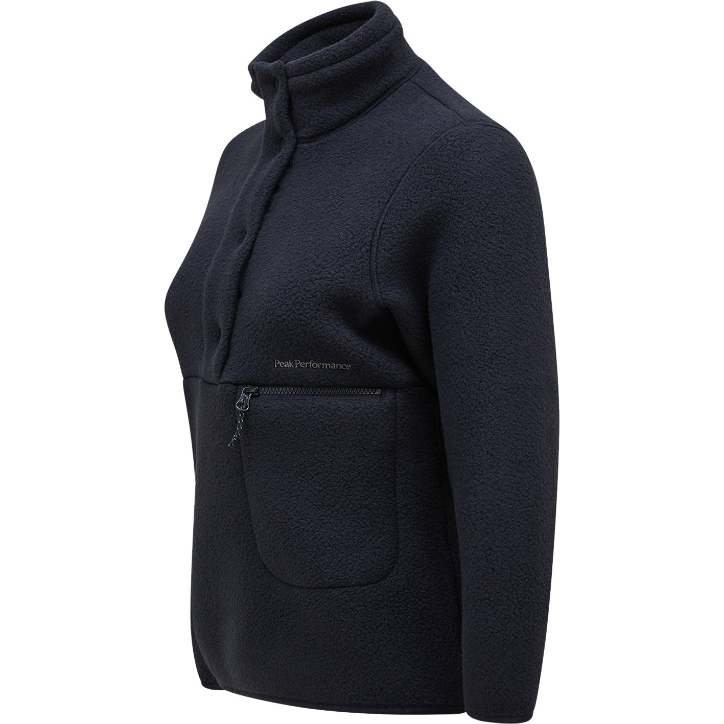 Peak Performance Fleece Snap T Pullover Damen schwarz