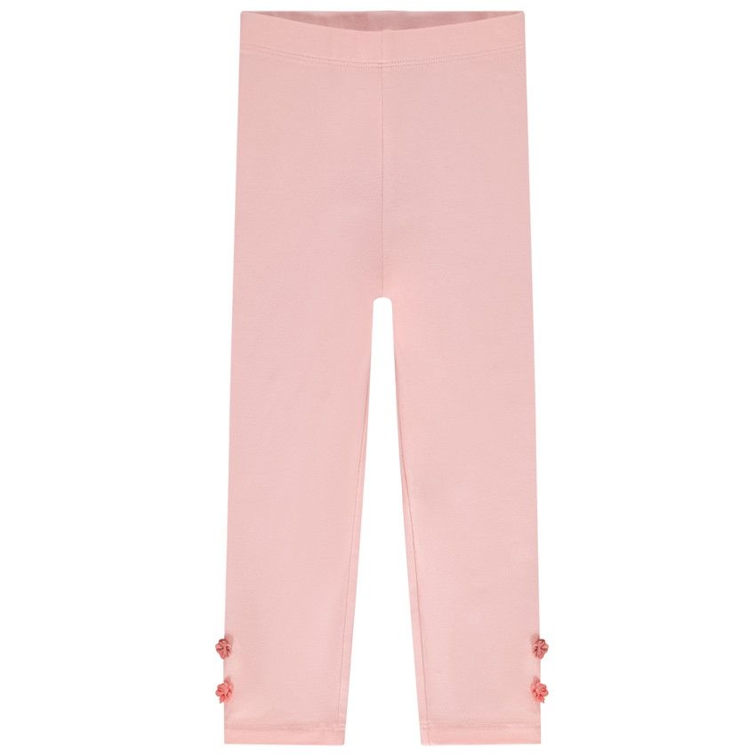 Caleçon uni à pompons pour bébé fille - Rose