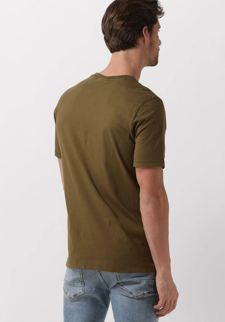 SCOTCH & SODA groene scotch & soda t-shirt garment dye logo crew t-shirt