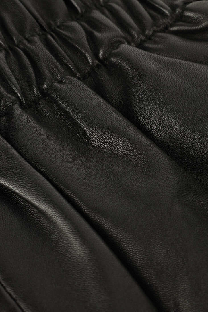 EST\\'SEVEN zwarte est'seven shorts est'leather short court