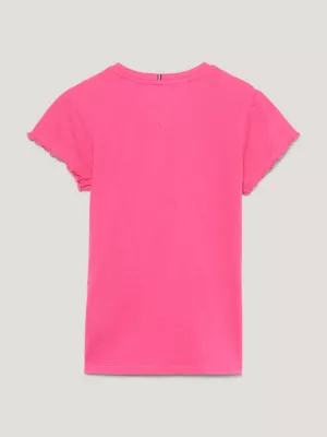 Blusa essencial de corte justo com mangas franzidas