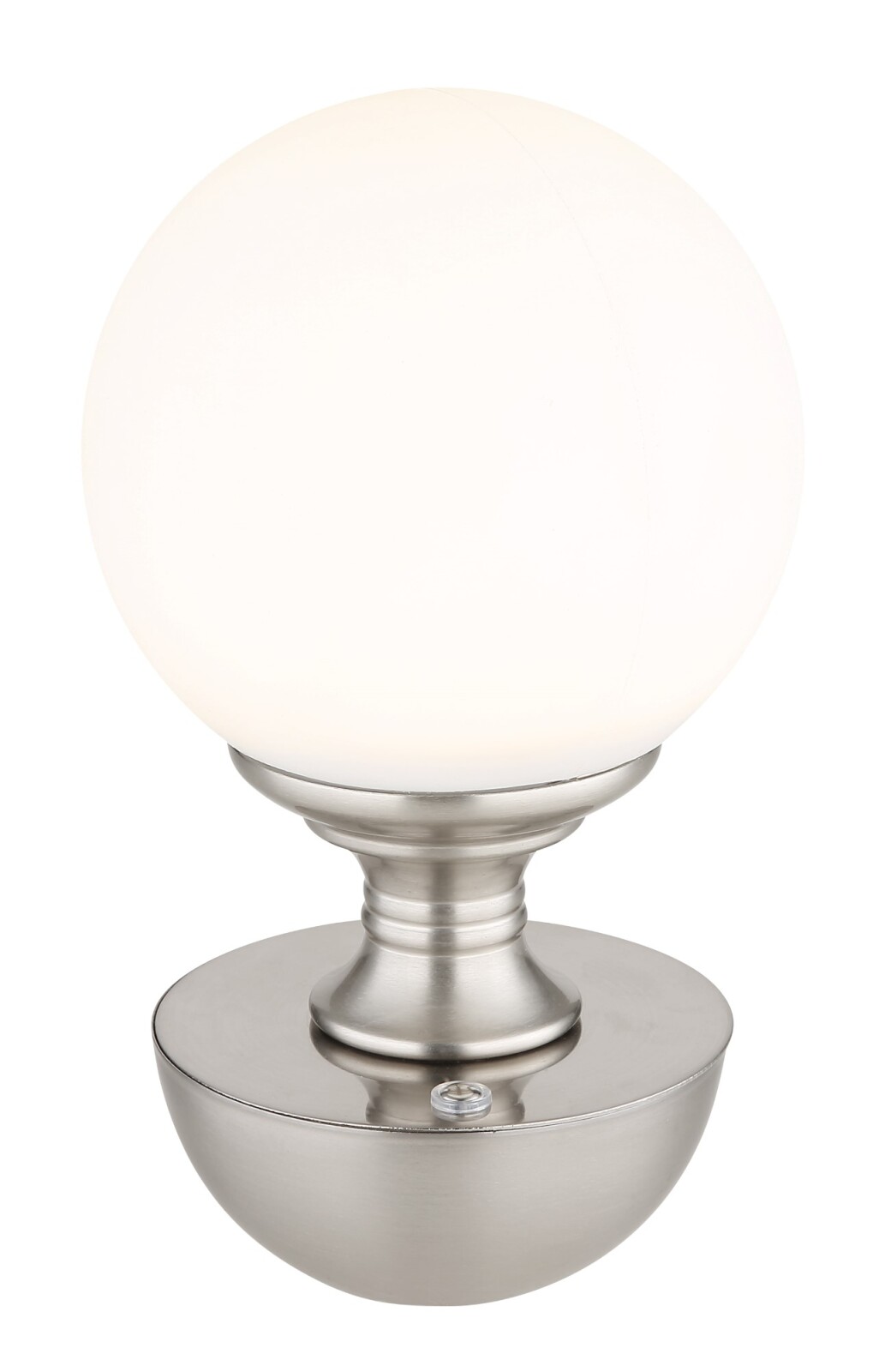 LED-Tischleuchte - Nickel matt - opal - 21 cm
