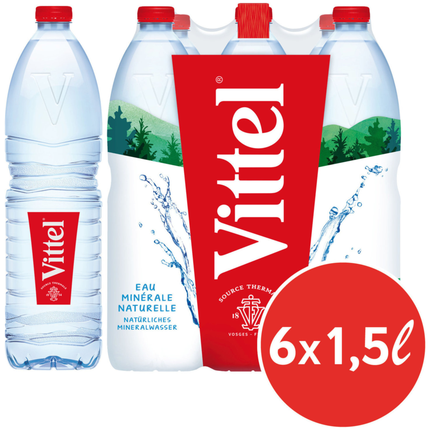 Vittel Mineralwasser ohne Kohlensäure 6x1,5l