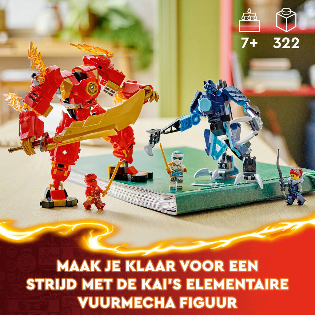 Nog niet gebouwdKai's elementaire vuurmecha Actiefiguur Speelgoed voor Rollenspellen 71808