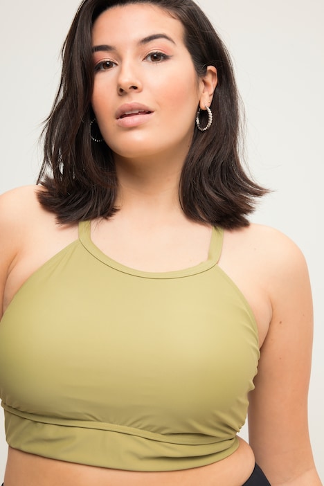 Bikini-Top, Softcups, hoch geschlossen, Spaghettiträger