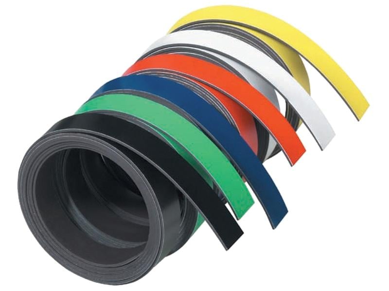 Franken Magnetband 10 mm x 1 m, Weiss Magnetisch haftendes Band