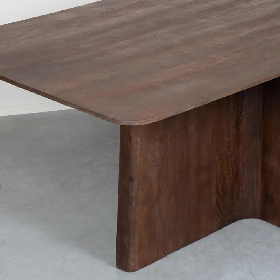 LABEL51 Eetkamertafel Scott - Espresso - Mangohout