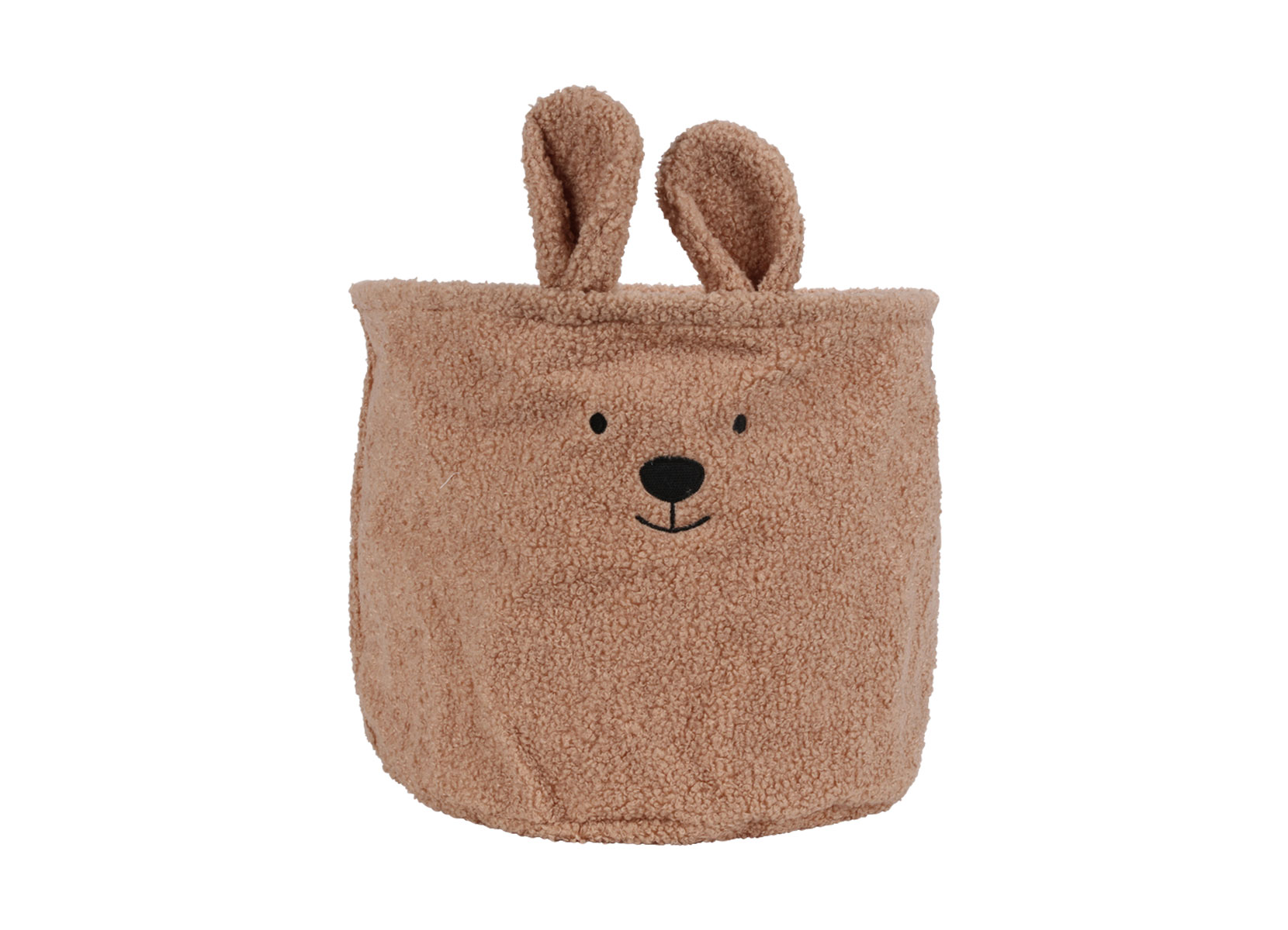 Aufbewahrungskörbe aus Teddystoff 3er-Set Braun
