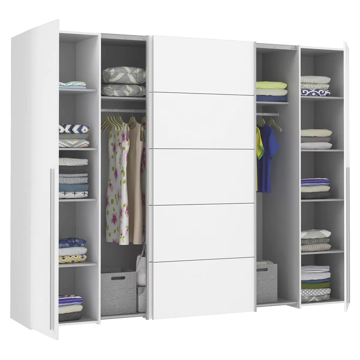 Kleiderschrank 4-trg. Naters weiss