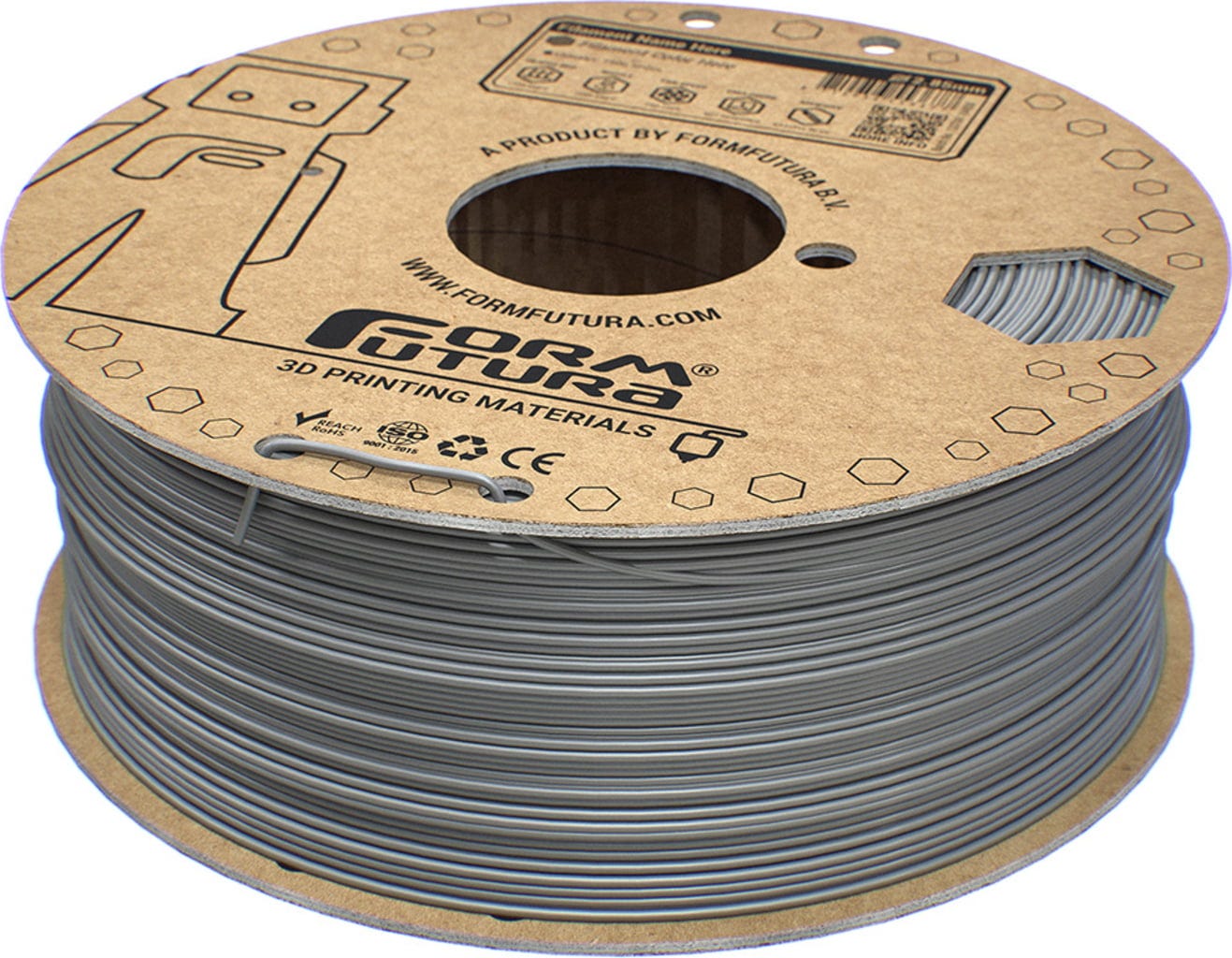 FormFutura  EasyFil™ ePLA Grey Aluminium, 1,75 mm / 1000 g    Benutzerfreundliches PLA Filament