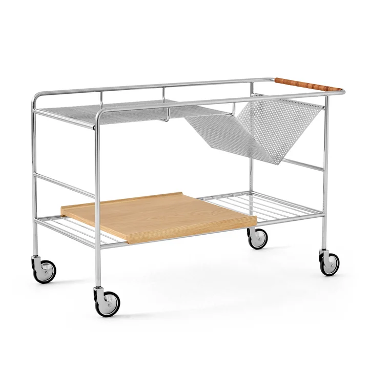&Tradition - Alima NDS1 Servierwagen, Chrom / Eiche lackiert
