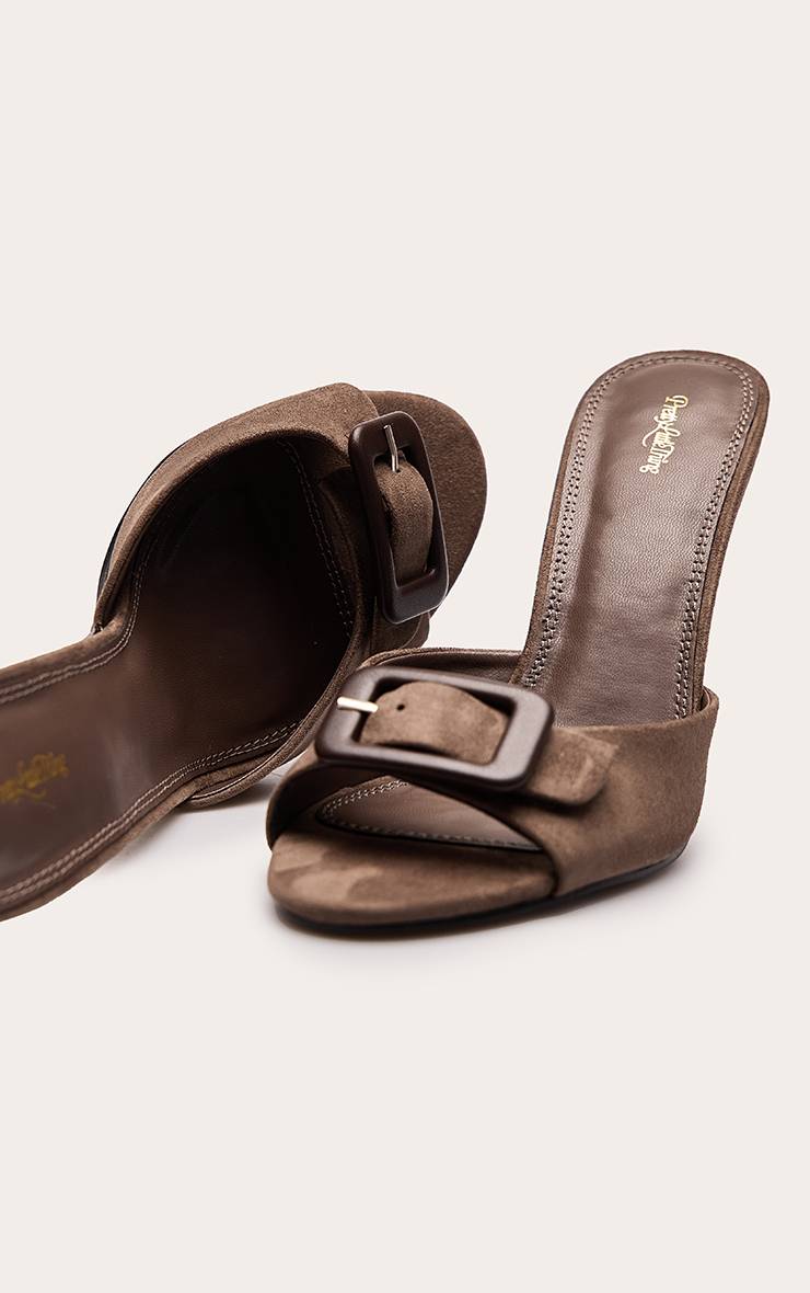 Champignon Mules À Talons En Synthétique Avec Détail Boucle