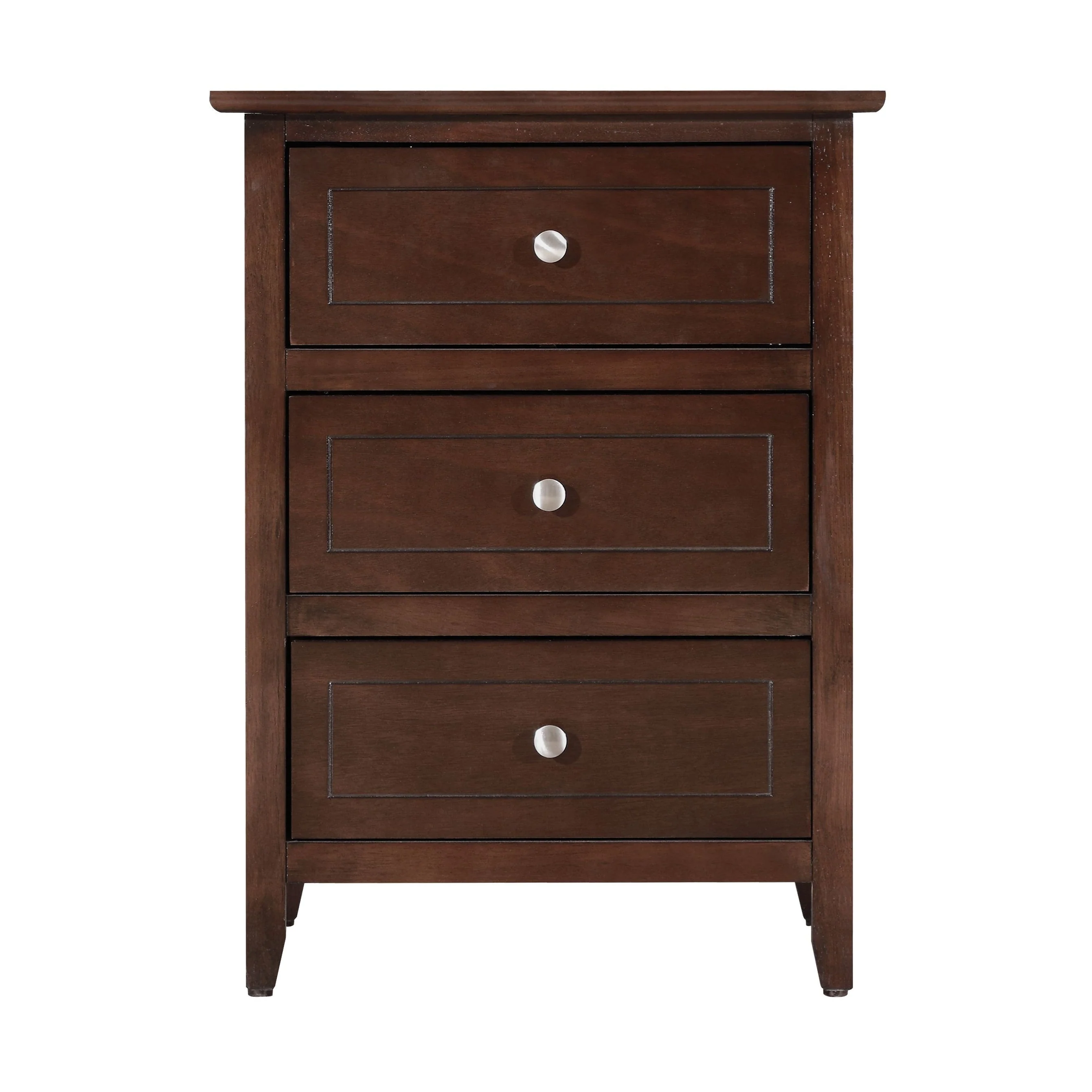 Daniel 3-drawer Transitional Wooden Nightstand