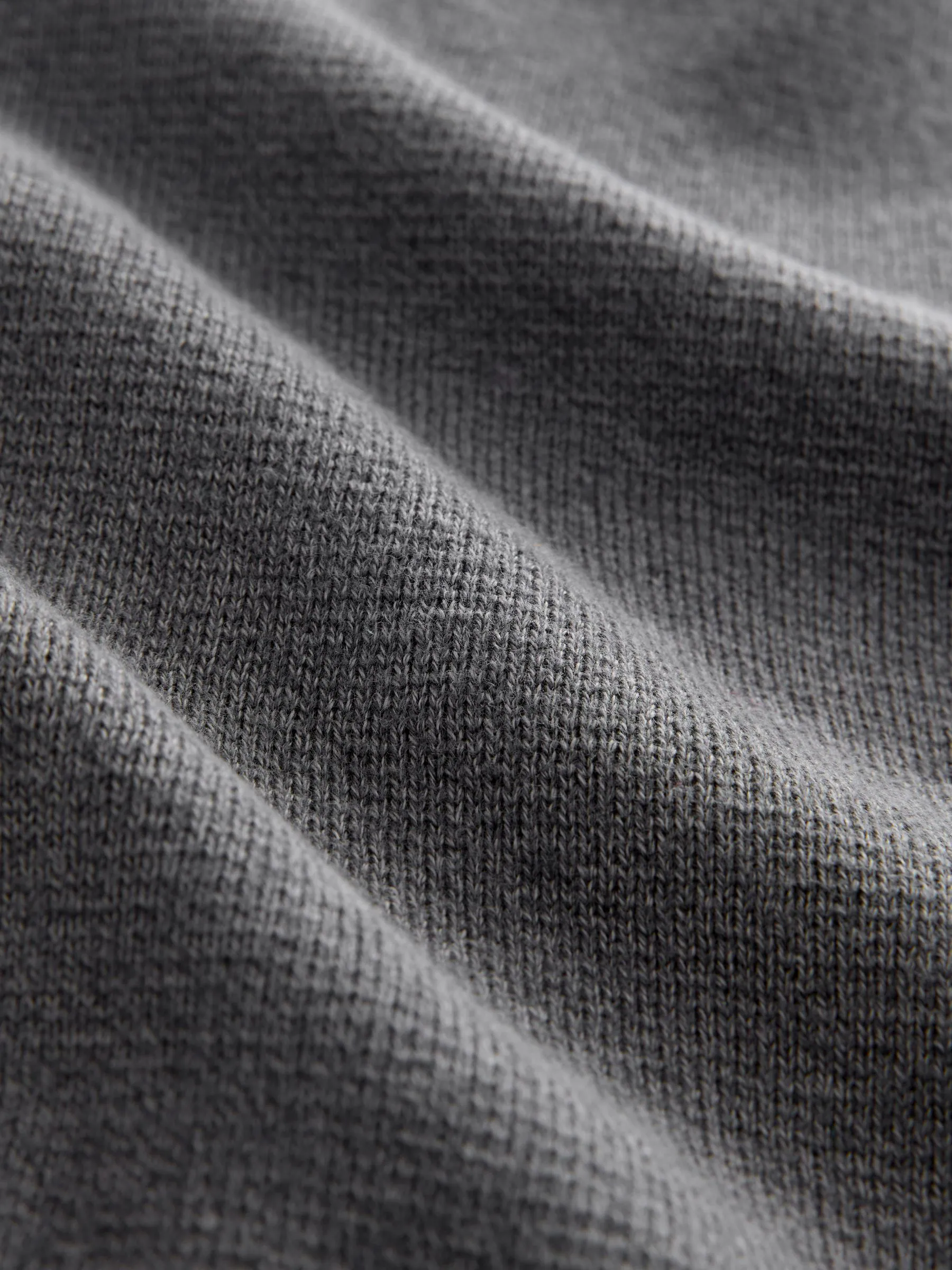 Antraciet - Effen - Regular fit 100% katoenen premium trui met korte rits