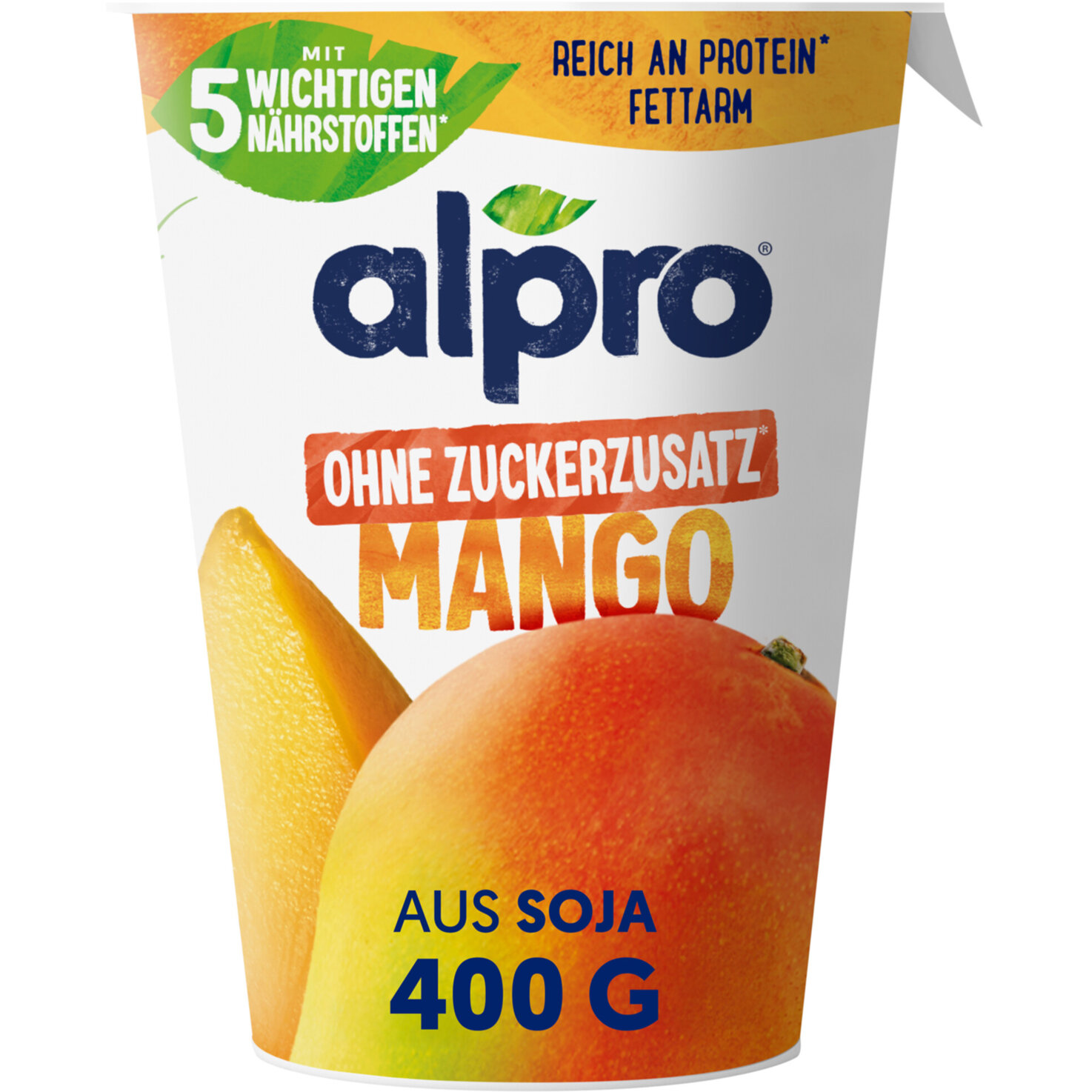 Alpro Soja-Joghurtalternative Mango ohne Zuckerzusatz