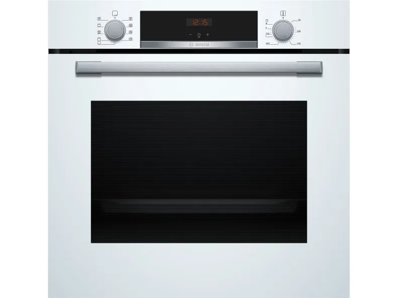 Bosch Serie | 4 HBA534BW3 - Ovn - til indbygning - niche - bredde: 56 cm - dybde: 55 cm - højde: 58.5 cm - med selv-rengøring - Klasse A  - hvid