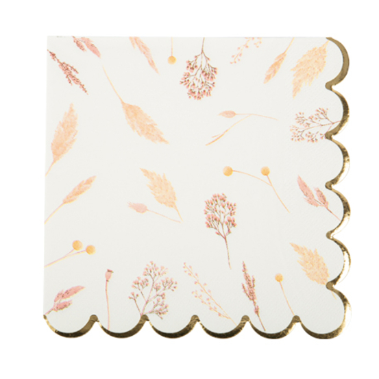 16 serviettes Fleurs des prairies-33x33cm