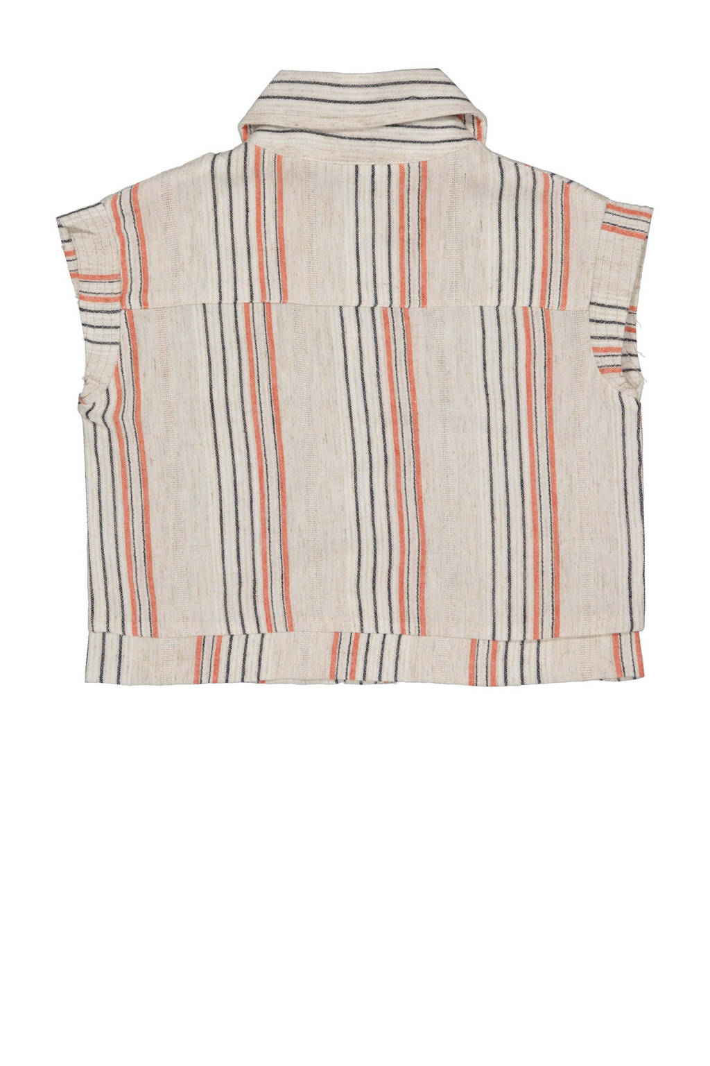 LEVV gestreeptetop MIEP beige/donkerblauw/oranje