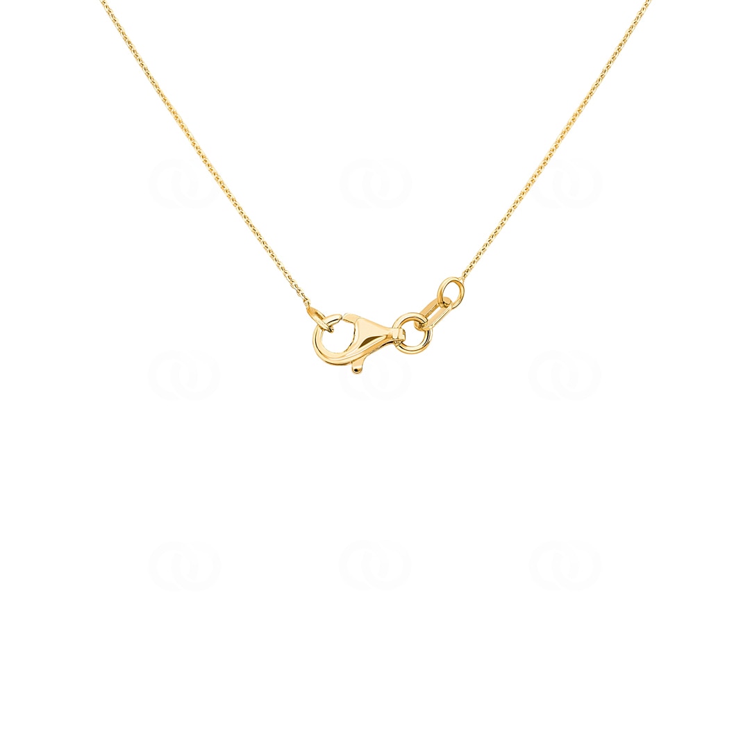 Collier 750/18 K Gelbgold mit Diamanten 0.11 ct H/si & Saphir