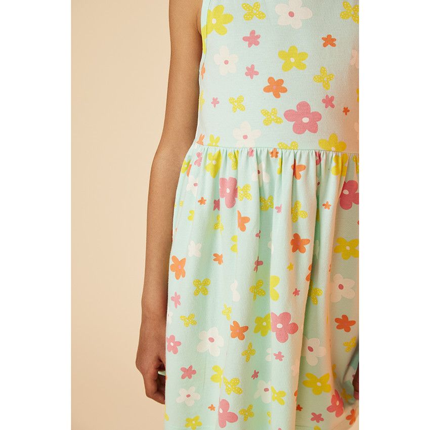 Robe à bretelles imprimé papillons pour fille - Vert