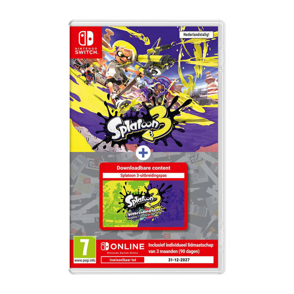 Splatoon 3 Bundel Inkopolis / De Toren der Orde DLC Uitbreidingspas en Nintendo Switch Online 3 maanden (Nintendo Switch)