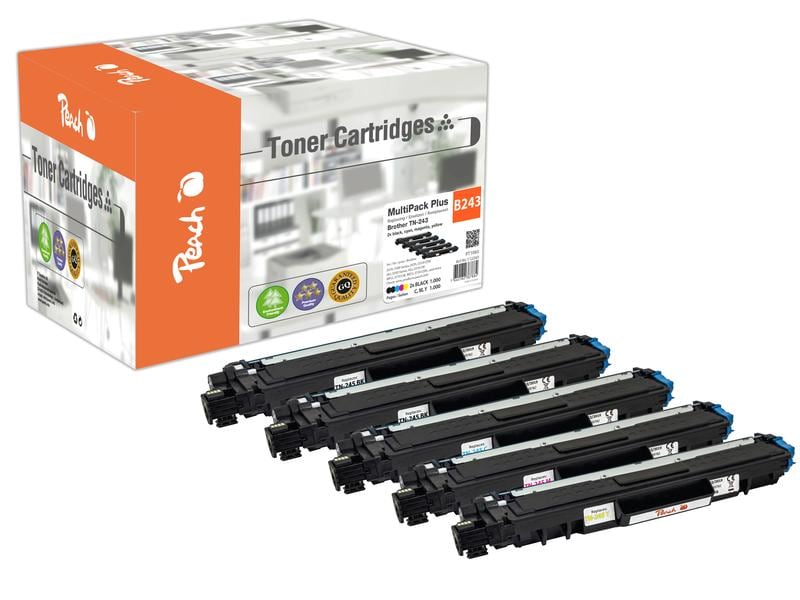 Peach Toner Brother TN-243 2x Black, 1x Cyan, Magenta, Yell Druckerpatrone: 2x Schwarz, 1x Cyan, Magenta, Gelb