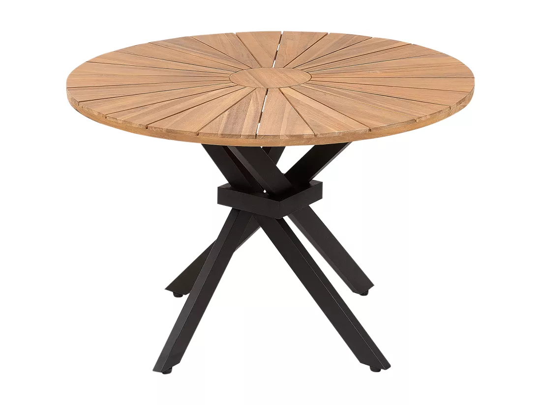 Table de salle à manger de jardin CISSONE 110 cm 110 cm Acacia Marron