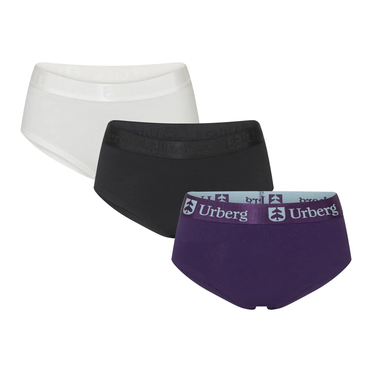 Urberg Bamboo Hipsters 3-Pack Wmn Black Beauty+bright White+grape