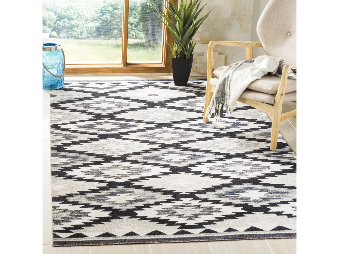 Tapis Grey & Black 122 X 183 cm - Lailee